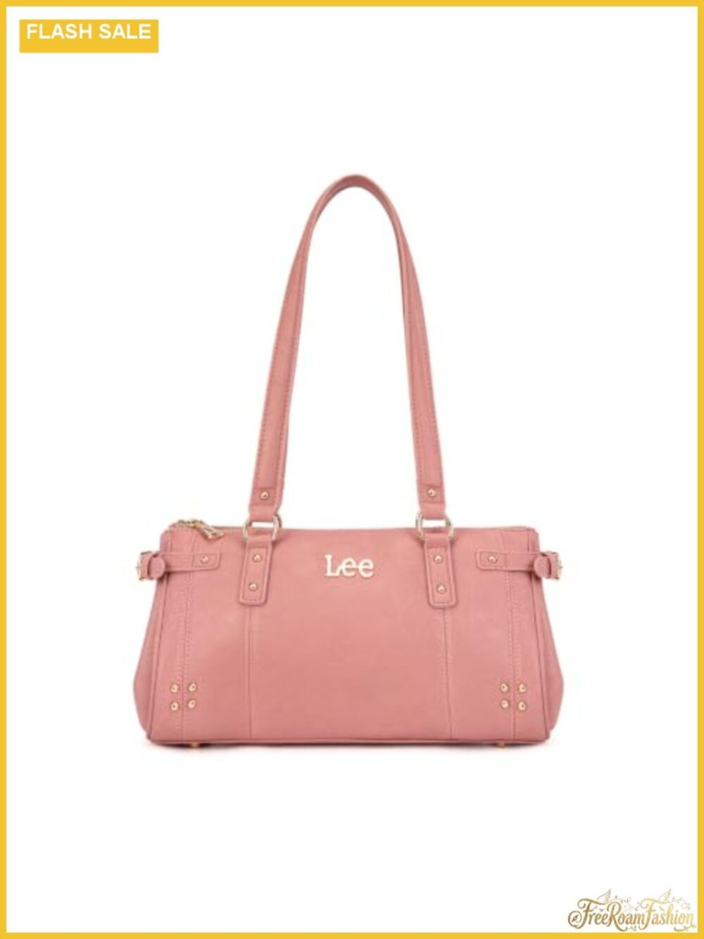 Vegan Leather Studded Satchel Purse Women Shoulder Bag Multi Pocket